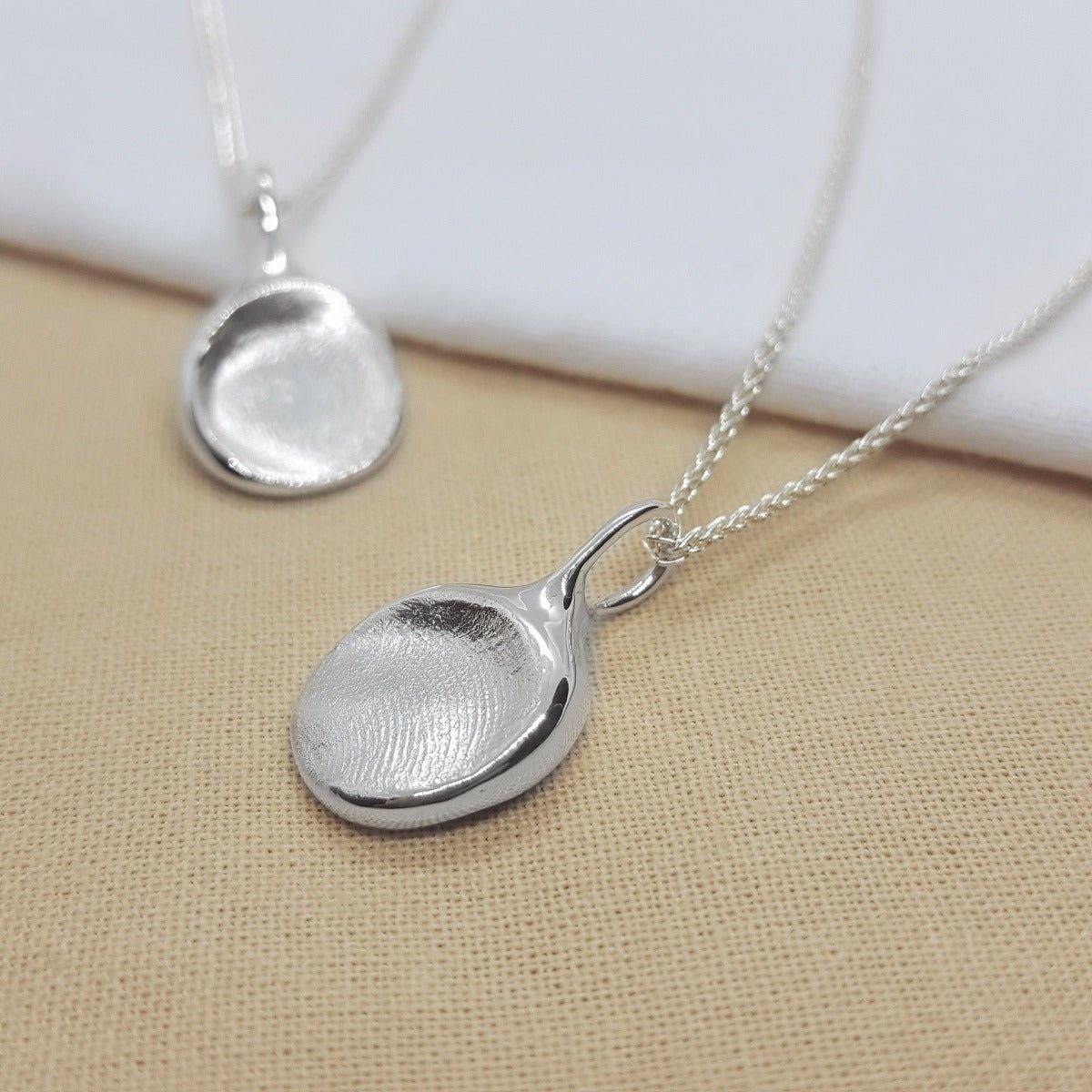 Handmade Silver Fingerprint Pendant - Katherine Seaman Jewellery