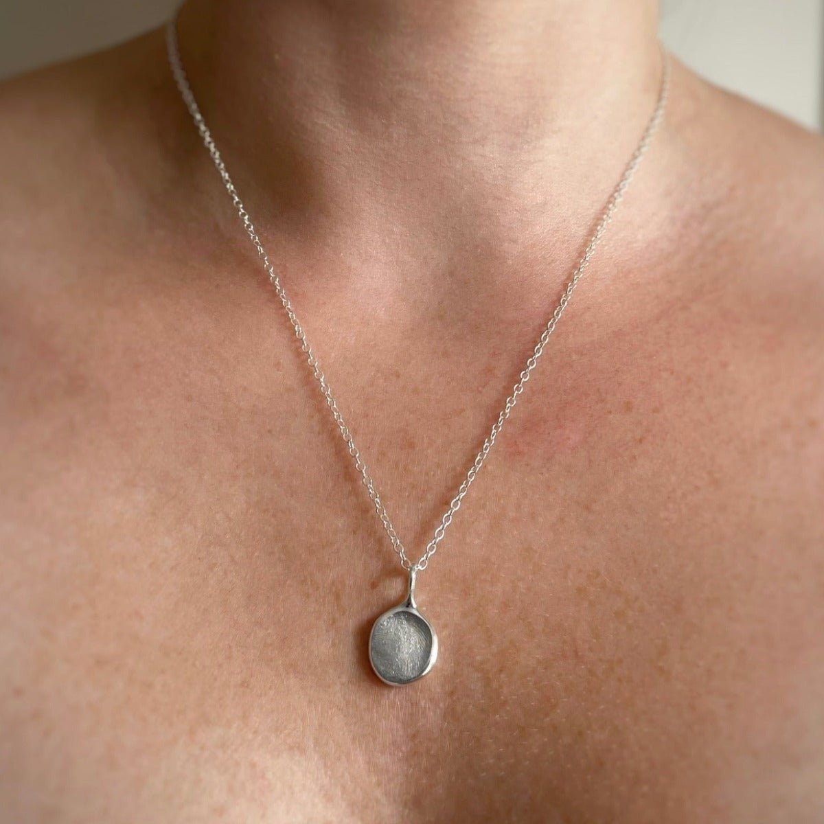 Handmade Silver Fingerprint Pendant - Katherine Seaman Jewellery