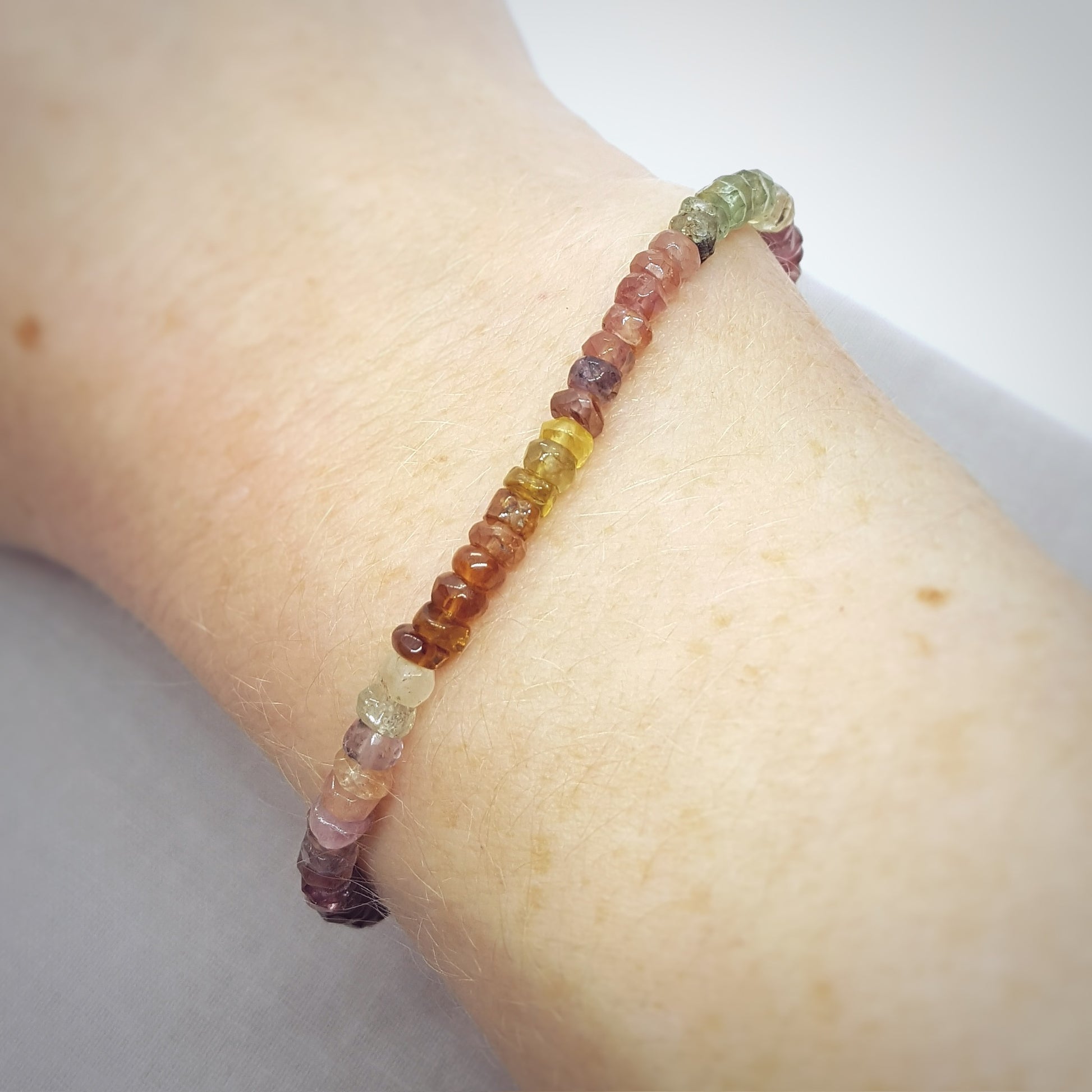 Mini Tourmaline and Silver Bracelet - Katherine Seaman Jewellery