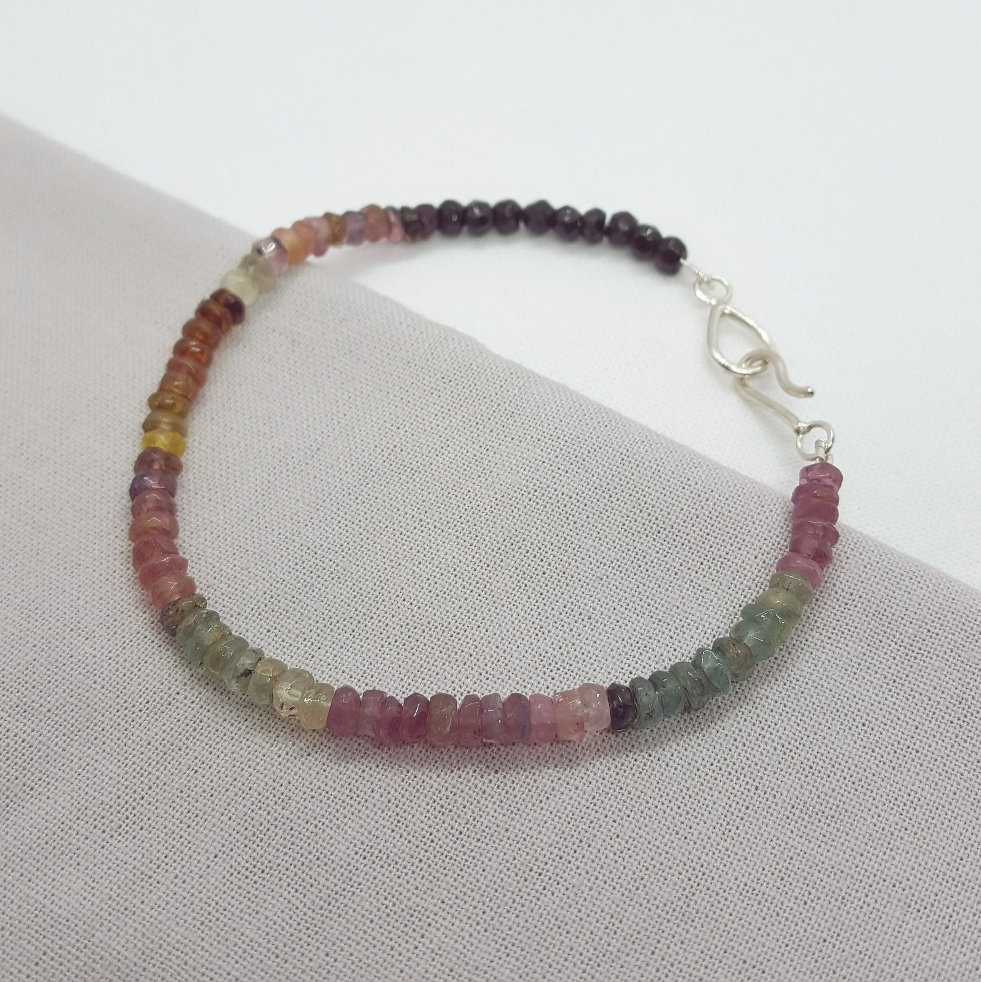 Mini Tourmaline and Silver Bracelet - Katherine Seaman Jewellery