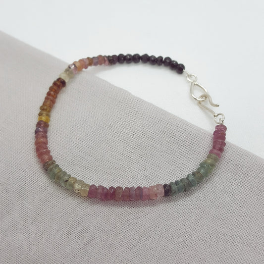 Mini Tourmaline and Silver Bracelet - Katherine Seaman Jewellery
