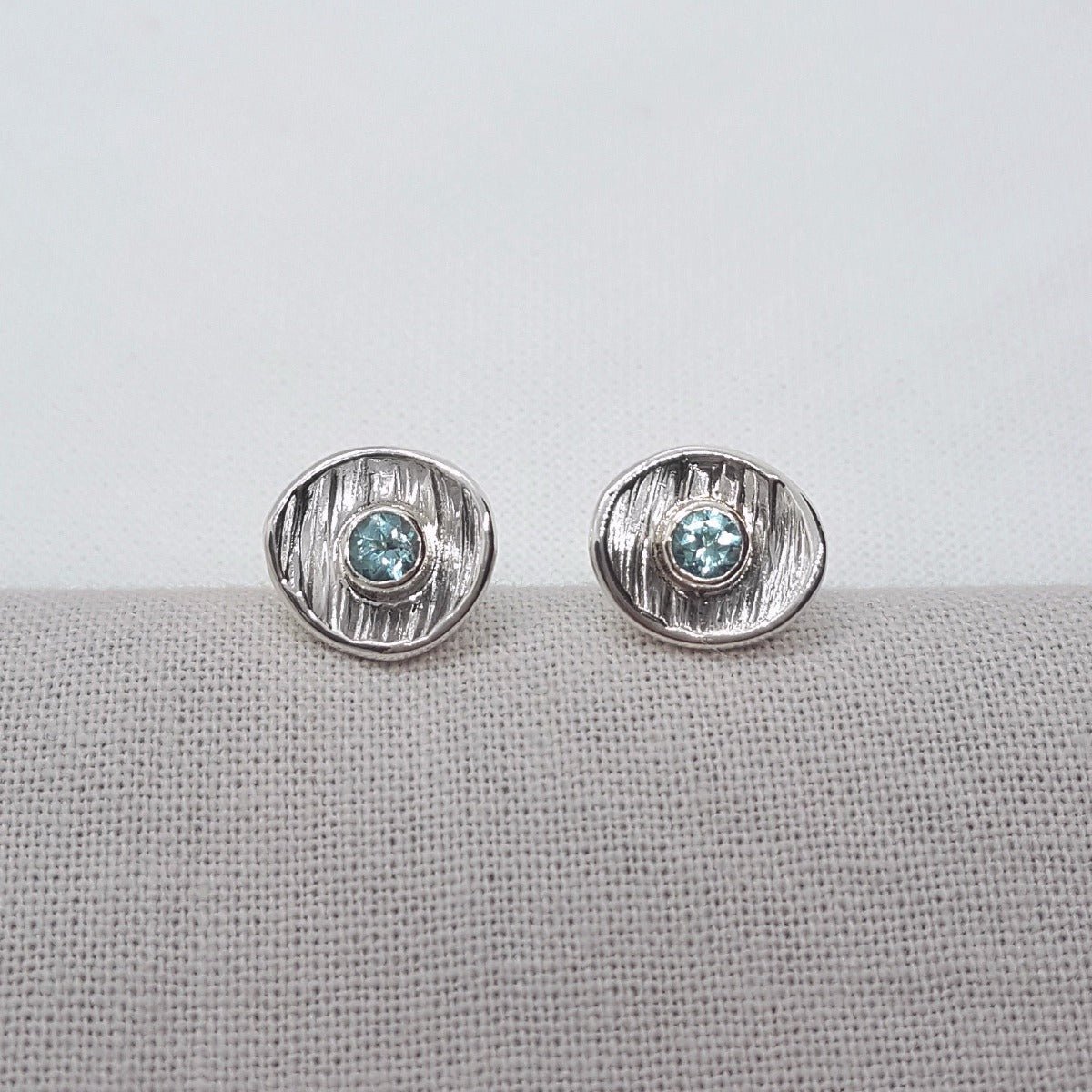 Blue Apatite and Silver Earrings - Katherine Seaman Jewellery
