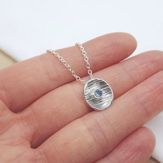 Aquamarine and Silver Necklace - Katherine Seaman Jewellery