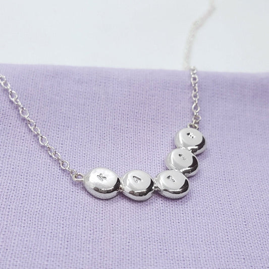 Five Initial Silver Necklace - Katherine Seaman Jewellery