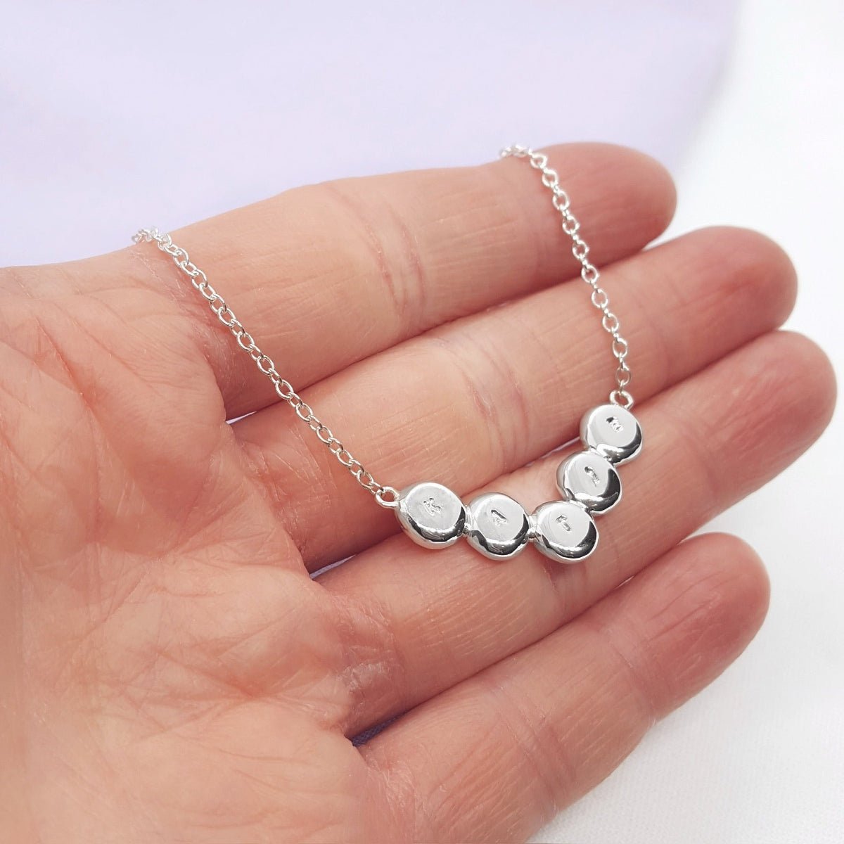 Five Initial Silver Necklace - Katherine Seaman Jewellery