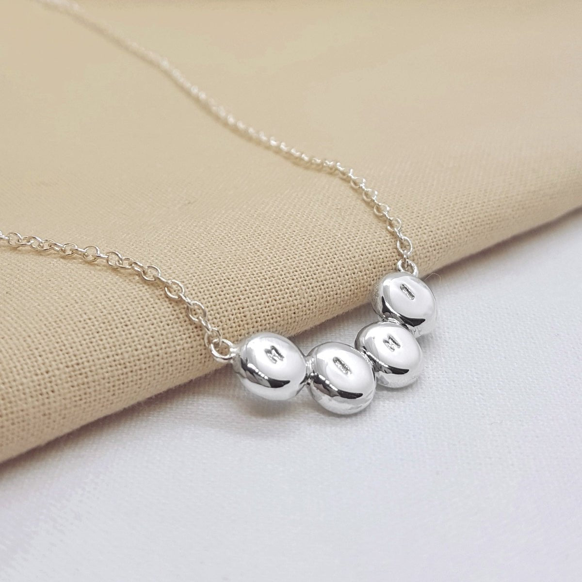 Four Initial Silver Necklace - Katherine Seaman Jewellery