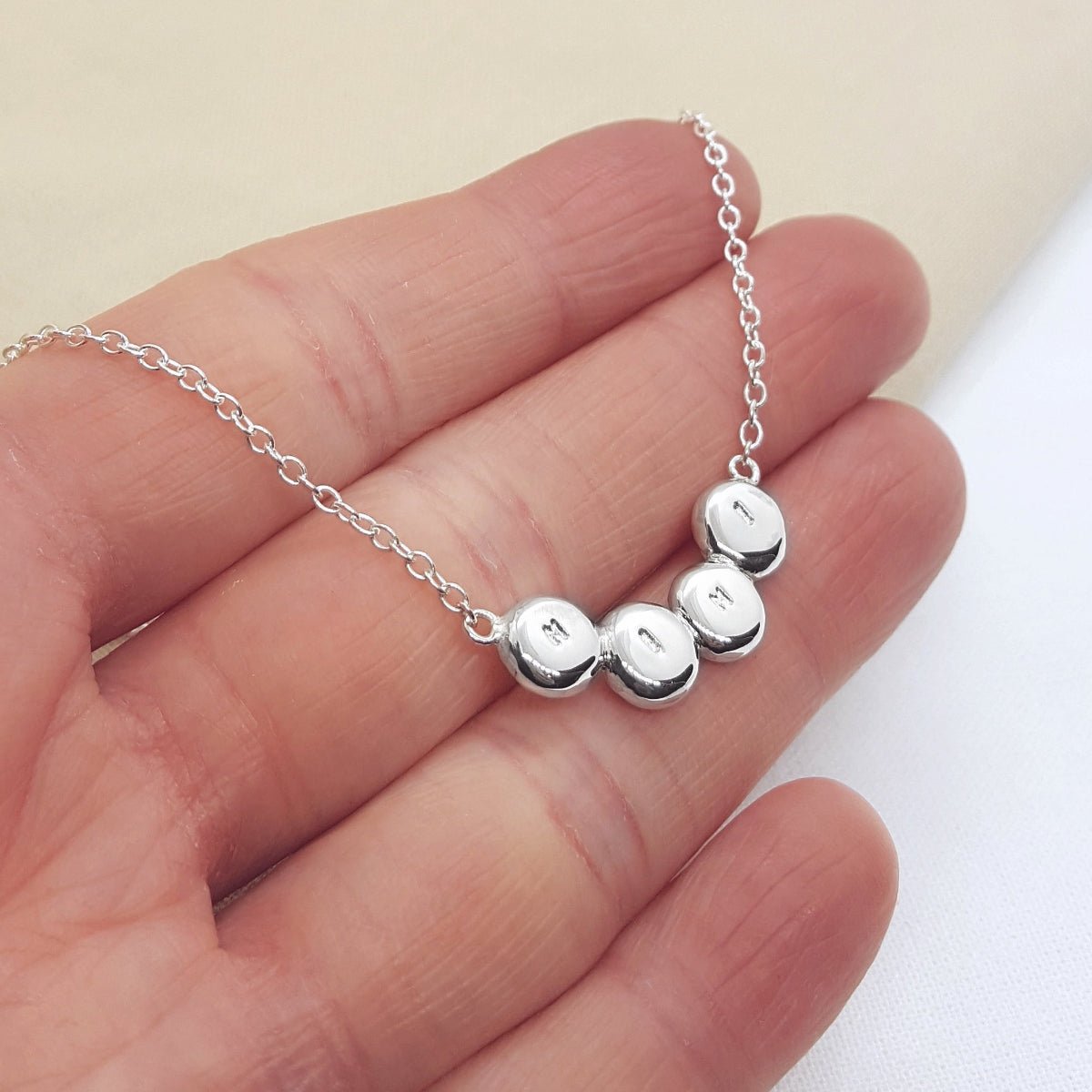 Four Initial Silver Necklace - Katherine Seaman Jewellery