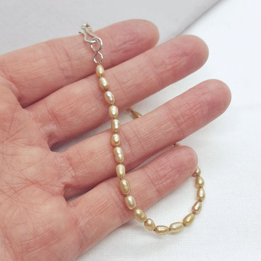 Hand Knotted Natural Brown Pearl Bracelet - Katherine Seaman Jewellery