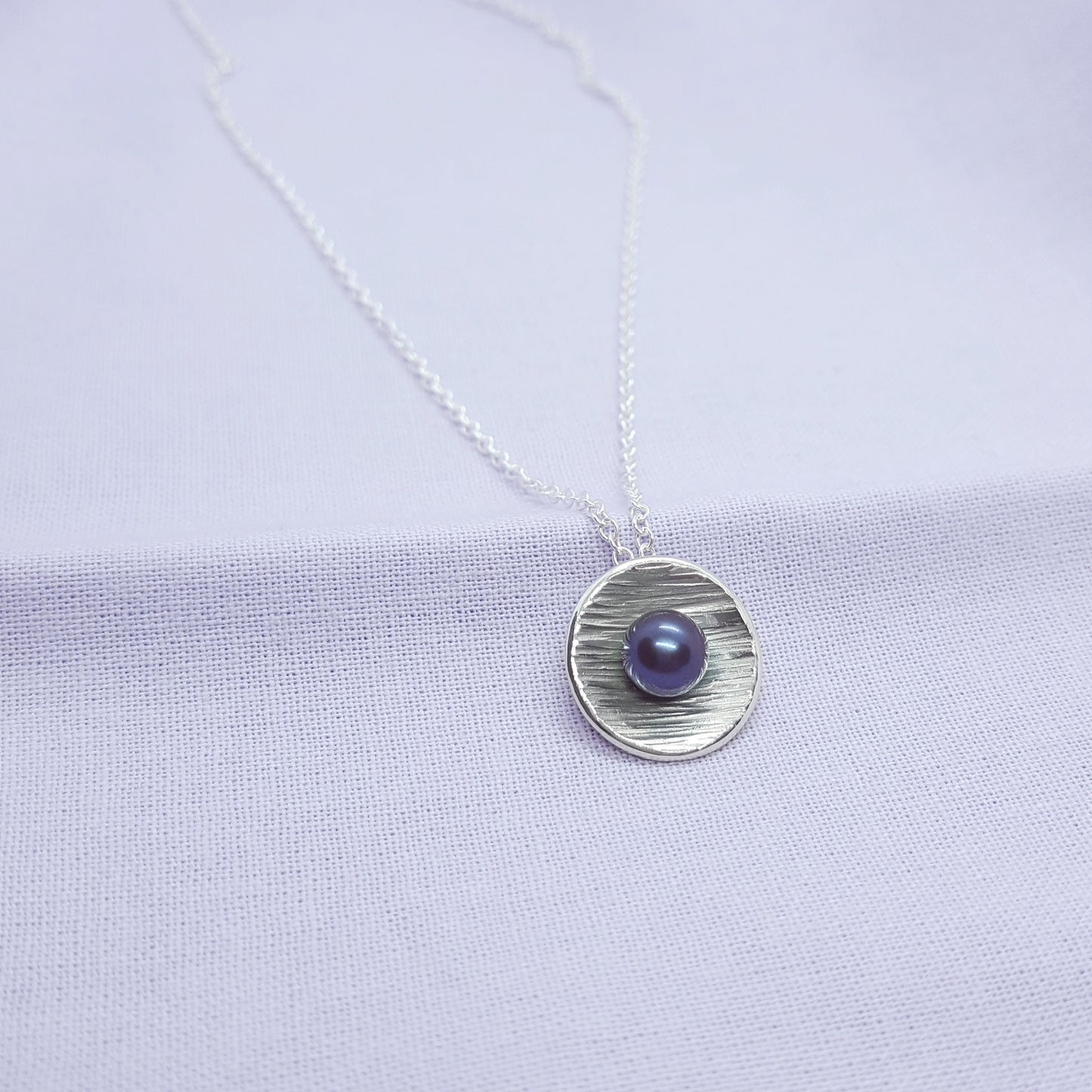 White Pearl and Silver Pendant - Katherine Seaman Jewellery