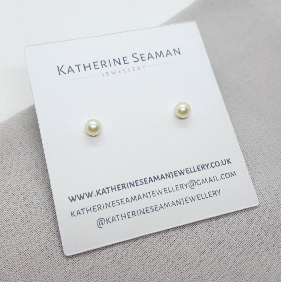 mini white freshwater pearl studs