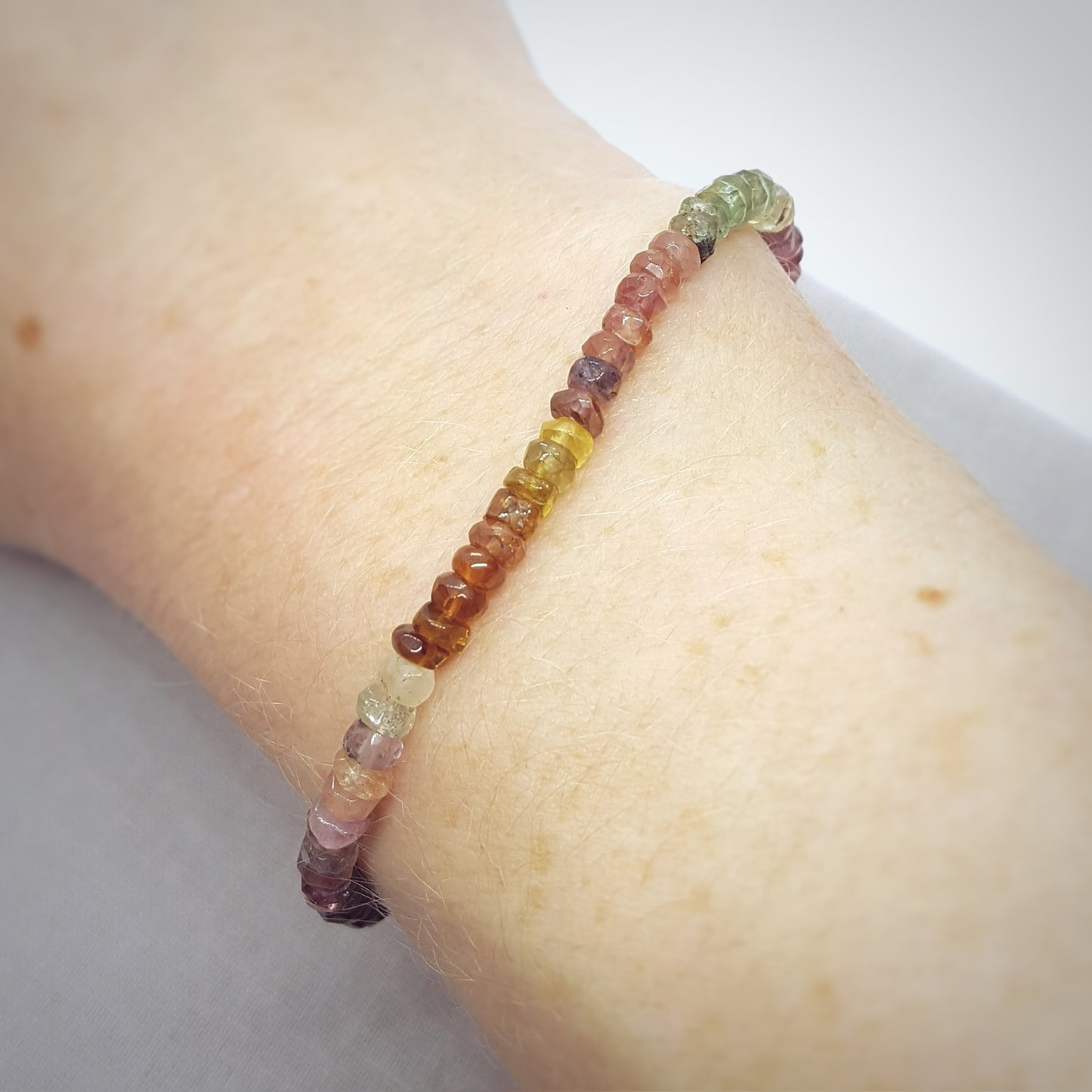 Mini Tourmaline and Silver Bracelet