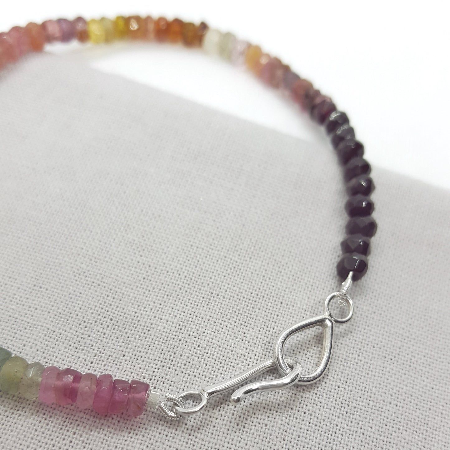 Mini Tourmaline and Silver Bracelet