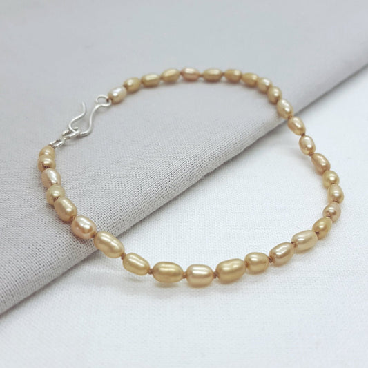 Hand Knotted Natural Brown Pearl Bracelet - Katherine Seaman Jewellery