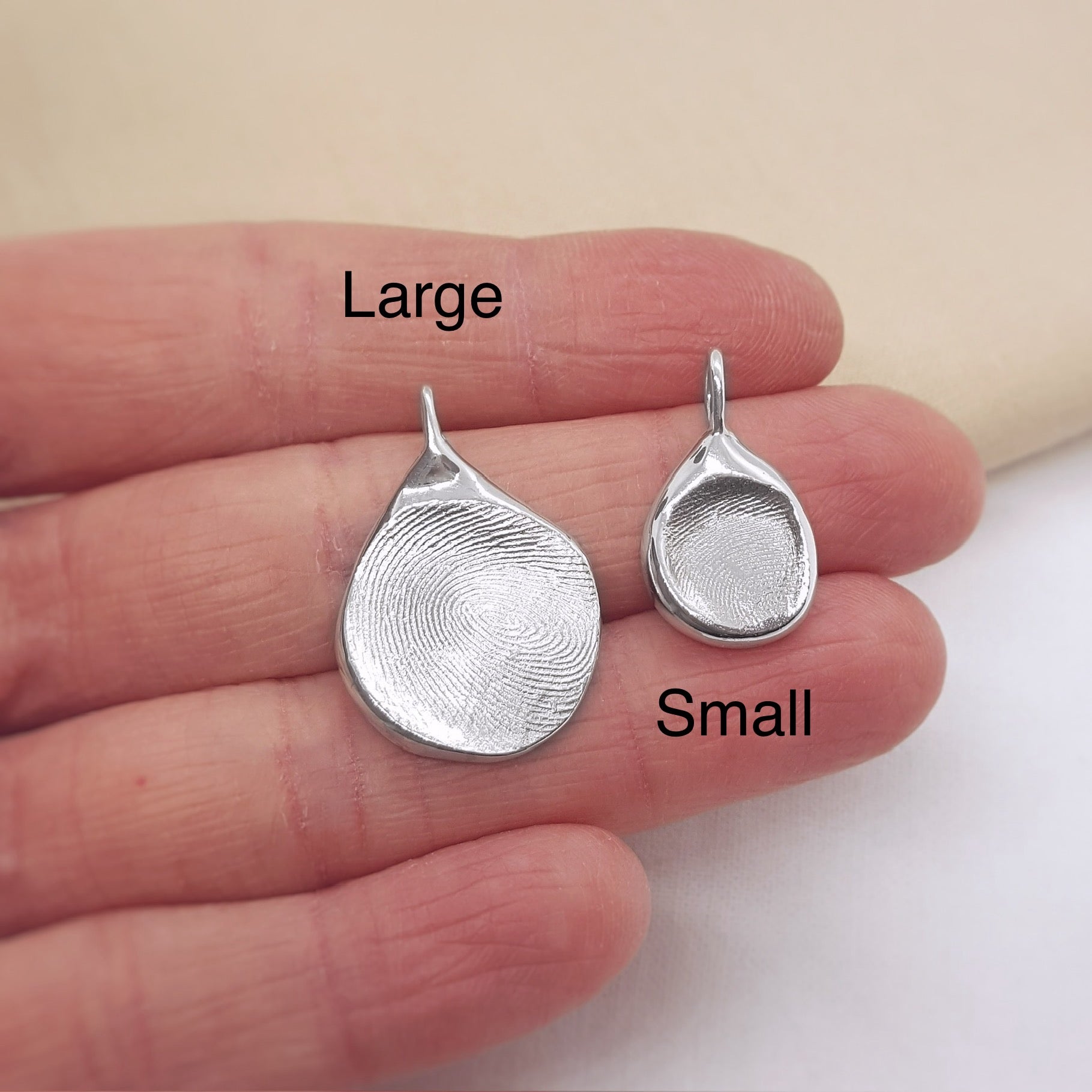 Handmade Silver Fingerprint Pendant - Katherine Seaman Jewellery