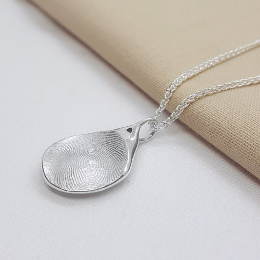 Handmade Silver Fingerprint Pendant - Katherine Seaman Jewellery
