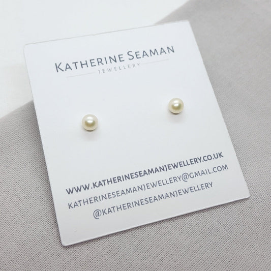 Mini Pearl and Silver Earrings - Katherine Seaman Jewellery