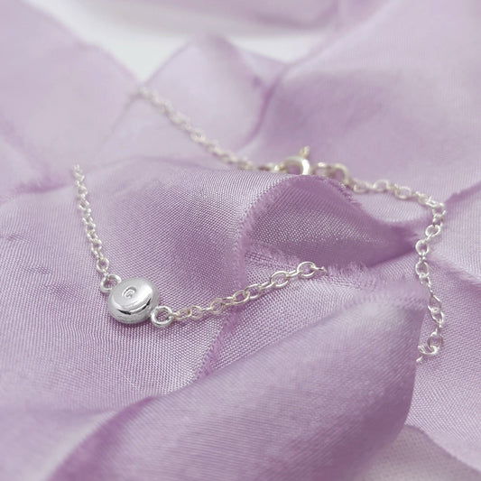 silver initial bracelet